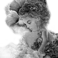 Y.A.M._Fantasy woman Josephine Wall black-white - png grátis