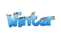 text winter hiver blue snow neige - бесплатно png