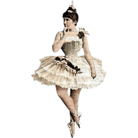 kikkapink vintage ballerina woman - png ฟรี