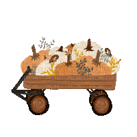 Autumn Wagon - Free animated GIF