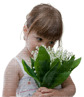 Child with Lily of the Valley/ enfant avec Muguet - 無料png