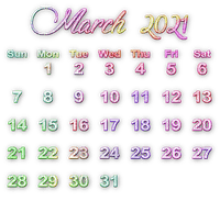 soave calendar deco march text 2021 - безплатен png