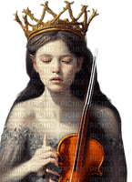 kikkapink girl fantasy violin music crown - png gratuito