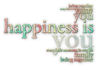 soave text happiness pink green yellow - бесплатно png