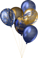 Balloons.Blue.Gold - Free PNG