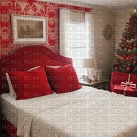 Red Christmas Bedroom - gratis png
