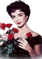 soave Elizabeth Taylor woman vintage flowers rose - zadarmo png