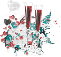 soave deco valentine anniversary flowers glass - Free PNG