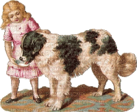 Mädchen, Girl, Vintage, Hund - Ingyenes animált GIF