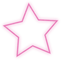 Frame star pink - png grátis