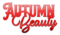Autumn Beauty.Text.Red - KittyKatLuv65 - png ฟรี