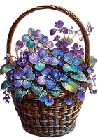Canasta de flores - gratis png
