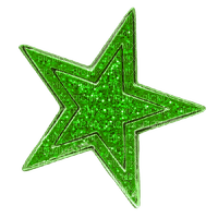 Glitter Star Green - By StormGalaxy05 - png ฟรี