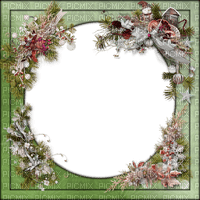 Noël.Christmas.Cadre.Frame.Round.Victoriabea - 免费PNG