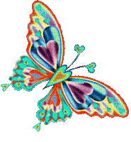 Groovy Rainbow Butterfly - Бесплатный анимированный гифка