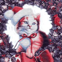 Y.A.M._New year Christmas cat - png ฟรี
