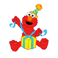 Party Elmo - GIF animasi gratis