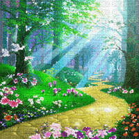 kikkapink animated garden fantasy background