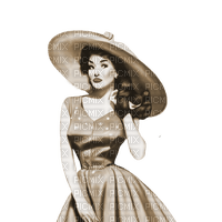 kikkapink vintage woman fashion hat - png ฟรี