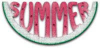 soave text deco summer watermelon pink green - Free PNG