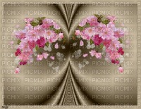 bg beige-rosa blommor - PNG gratuit