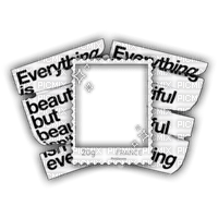 Everything beautiful text frame [Basilslament] - gratis png