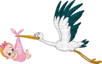 minou-deco-baby-stork - ingyenes png