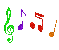 music notes rainbow animated - Бесплатный анимированный гифка
