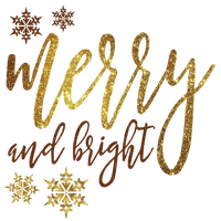 merry and bright - 免费PNG