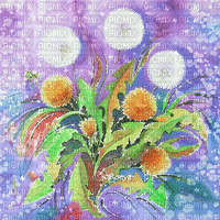 soave background animated painting flowers - Gratis animeret GIF