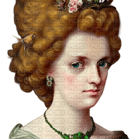 kikkapink woman vintage baroque green brown - 無料png