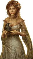 Femme avec un oiseau - zadarmo png