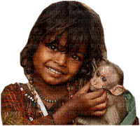 Petit garçon avec un singe - PNG gratuit