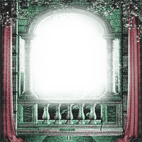 soave frame gothic vintage pink green - 免费PNG