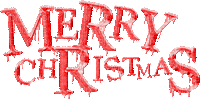 merry christmas text red green flashing gif - GIF animé gratuit