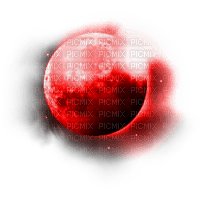 eclipse moon red lune rouge - PNG gratuit
