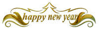text gold Happy New Year, Pelageya - darmowe png