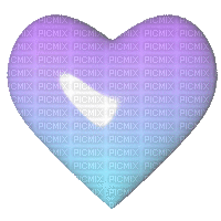 purple blue gradient heart - Gratis animeret GIF