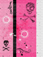 Emo skulls on pink background - gratis png