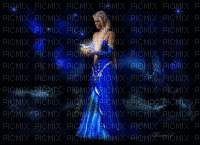 maj gif femme bleu - Darmowy animowany GIF