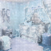 Blue Baby Bedroom Background - Бесплатни анимирани ГИФ