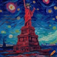 Red Statue of Liberty - gratis png