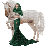 femme/horse - png gratuito