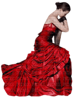 La femme à la robe rouge - png gratis