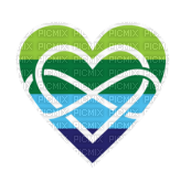 Polyamory polyamorous Pride flag heart - Free PNG