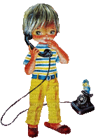 Boy, Junge, Telefon, Vogel - Darmowy animowany GIF