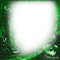 soave frame halloween gothic forest  pumpkin tree - безплатен png