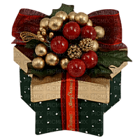 Christmas box gift green and red sunshine3 - png ฟรี