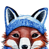 kikkapink cute baby fox winter - gratis png