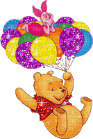 winnie tha pooh ballons - 無料のアニメーション GIF